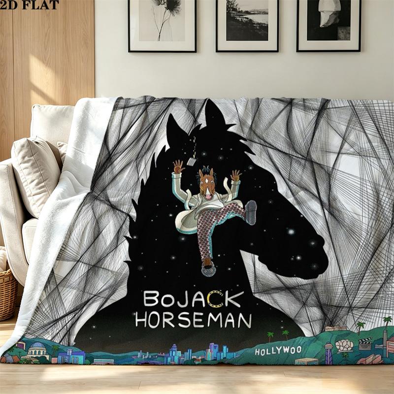 Manta de Franela con Estampado de Bojack Horseman Alta Calidad Cálida Cómoda Manta para Todas las Estaciones Perfecta para Regalos Decoración del Hogar