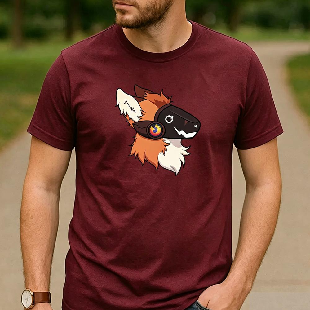 Orange Fluff Protogen Fox Flame Ear Graphic T Shirt Unisex Crew Neck Short Sleeve Fandom Fan Holiday Gift Top