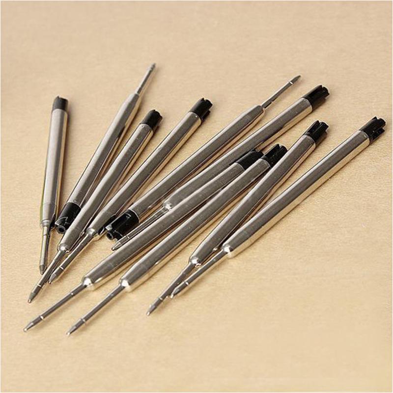 

IDH 10Pcs Черная шариковая ручка Чернила Заполняет Fine Point Medium для стиля Parker