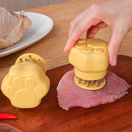 Stainless Steel Meat Tenderizer Tool Cat Paw Heavy Duty Ultra Sharp Needle BBQ Chicken Steak Beef Pork Tenderizer Kitchen Marinating Prep Tool