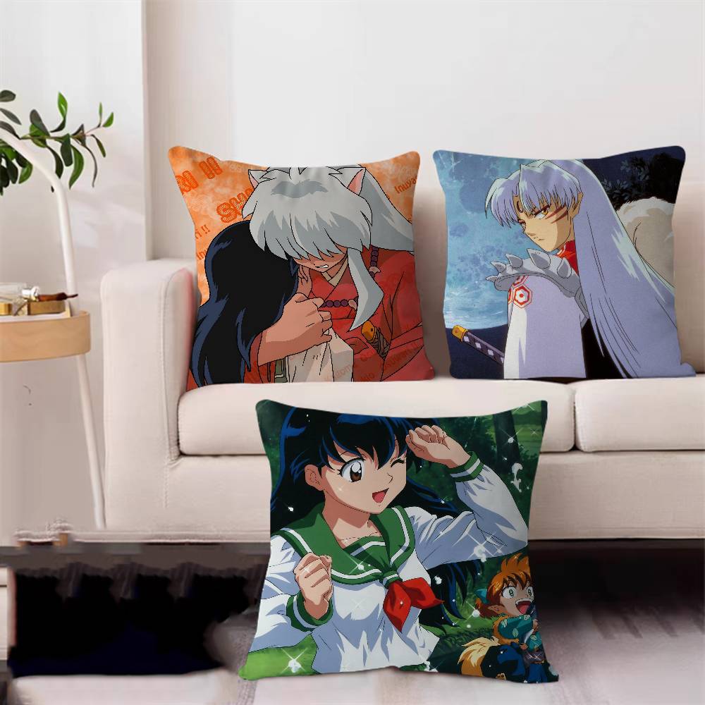 InuY-Yasha Cartoon Animation Pillow Gift Home Office Decoration Pillow Bedroom Sofa Car Cushion CoverPillow Case