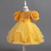 Girls' Princess Dresses Skirts Bowknot Sequins Puffy Mesh Dresses Host Piano Performance Christmas Dresses 931  Little Girl's Favourite Dress Dresses