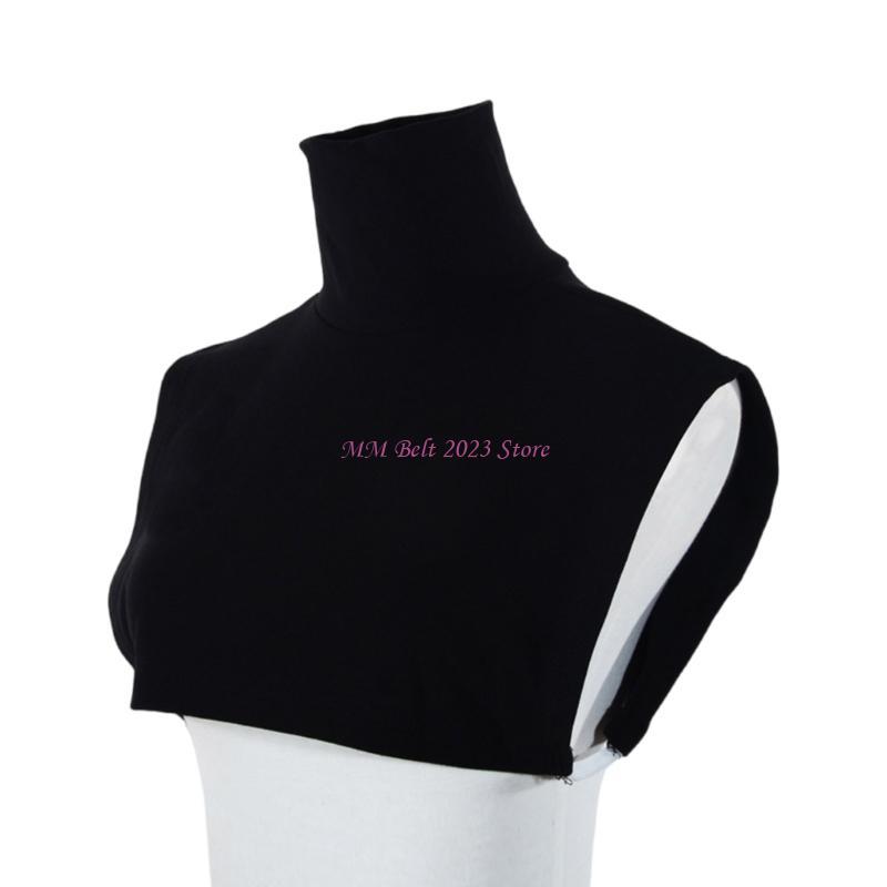 49ME Winter Fall Neck Warmer Faux Turtleneck Detachable Collar Half Top Mock Blouse Collar for Women Men Clothing Accessory
