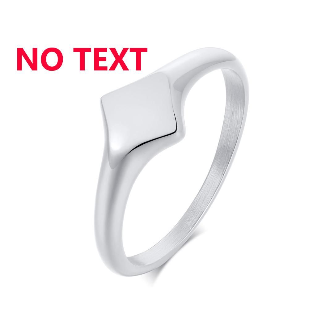 

Elegant Personalized Bar Ring for Women Gold Color Stainless Steel Signet Stamp Ring Round Square Initial Custom Jewelry 6