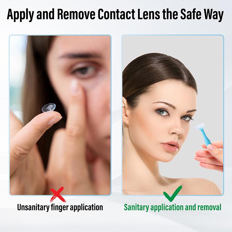5/6/10 st Kontaktlins Sugborttagare Pinne Kopp Suglinser Kopp Sugpropp Pinne Ögonpincett Verktyg Borttagningsapplikator Insättning