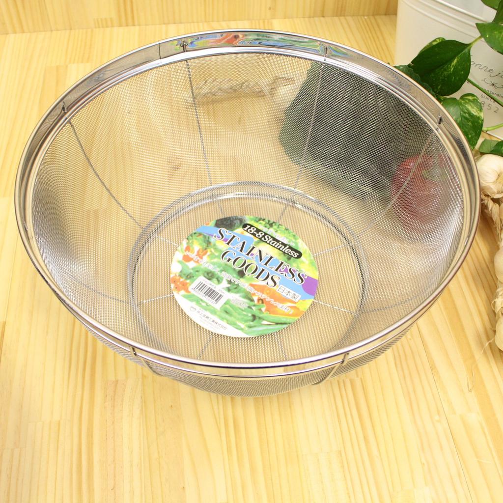 Inoue Wire Mesh Industry Jumbo Stainless Made In for 8 Sho Colander, 37cm, 18-8 Steel, Japan, (approx. 1.8 Liters)