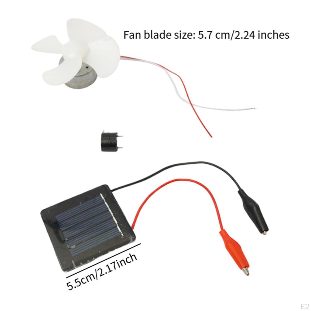 DIY Fan DC Motor Solar Energy Experiment Children Crafts Self Assembly Science Set