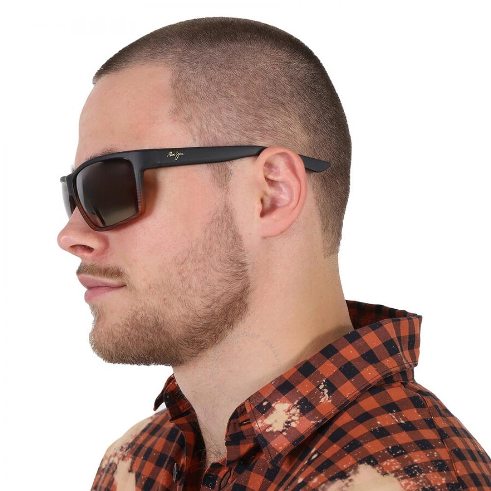 Maui Jim Alenuihaha Hcl Bronze Wrap Unisex Sunglasses H839 25c 64