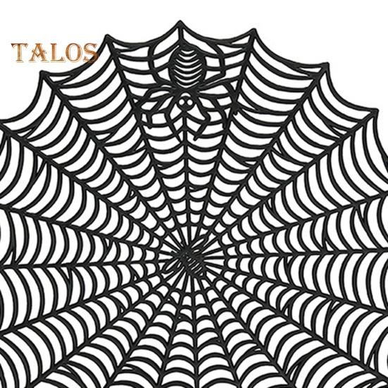 Halloween Table Place Mat Creative Plastic Spider Web Place Mat Waterproof Oil Proof Heat Insulation Bowl Mat Reusable Anti Scald Pad Kitchen Supplies