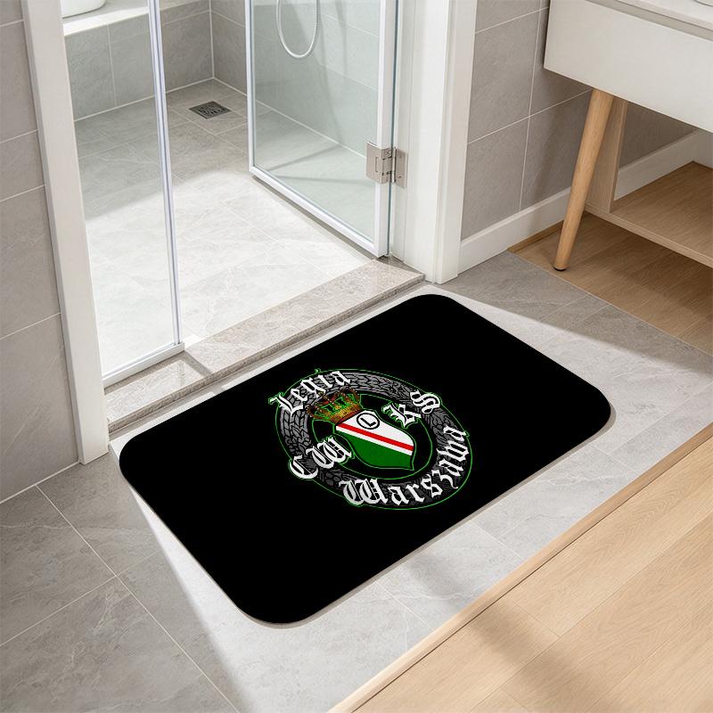 Legia Warsaw Flannel Kitchen Mat Christmas Soft Area Rug Non Slip Floor Carpet Home Decoration