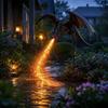 Solar Powered Dragon Flame Garden Decor LED Light Outdoor Patio Tabletop Decoration