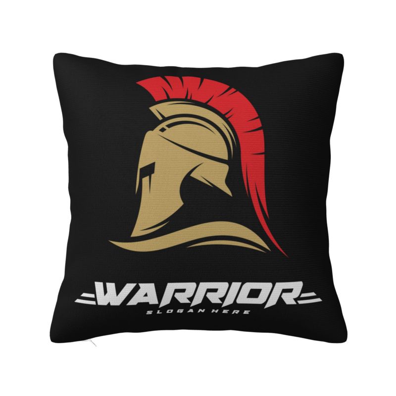 Luxury Sparta Spirit Spartan Skull Sofa Cushion Cover Velvet Throw Pillow Case for Living Room