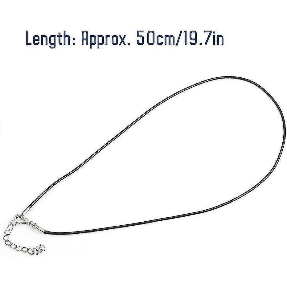 Necklace Cord, Waxed Cord Necklace, 100 Pieces Wax Cord With Lobster Claw Clasp, Waxed Thread For Diy Jewelry Findings