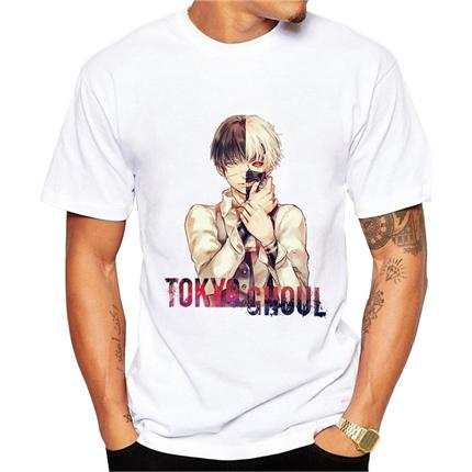 2019 Summer Tokyo Ghoul Design T Shirt Mens Japanese Anime Printed Tops Hipster Tees Gt090
