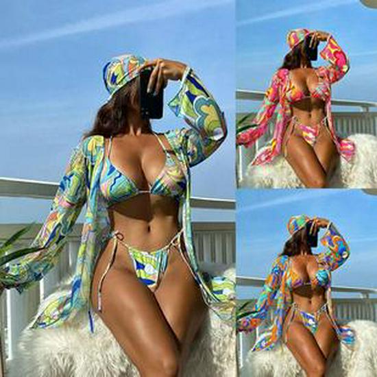 2025 Multicolor Leopard Mesh Skirted Swimsuit with Steel Underwire and Sexy Hollow Out, Three-Piece Bikini