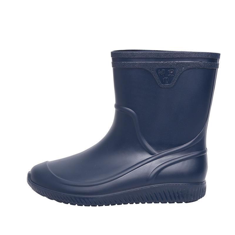 Water shoes rain shoes fashion men's medium tube rain boots rubber shoes galoshes fishing rubber shoes