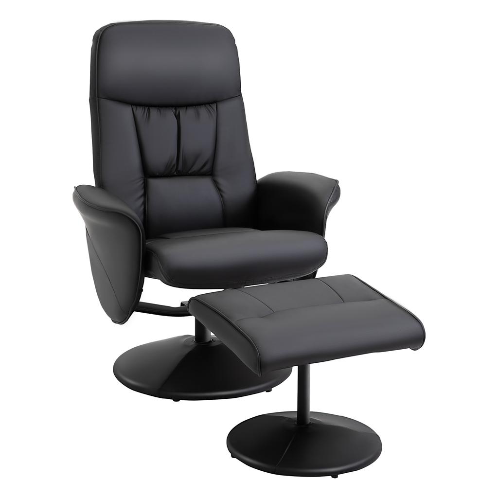 Relax Armchair with Footrest 360 degrees Swivel Relaxation Armchair with Reclining Backrest for TV