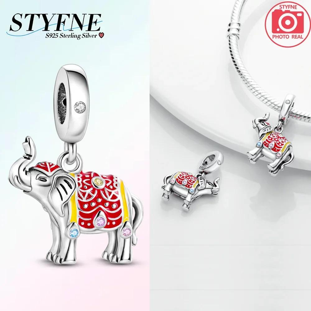 Charms Copper Original Elephant Colorful Peacock Bee Frog Beads Fit Bracelet Women Jewelry Diy Fine Gift Accessory