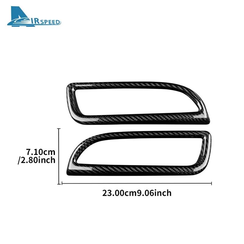 1Pair Real Hard Carbon Fiber For Abarth 595 695 2017 2018 2024 Rear Rear Fog Light Frame Trim Cover