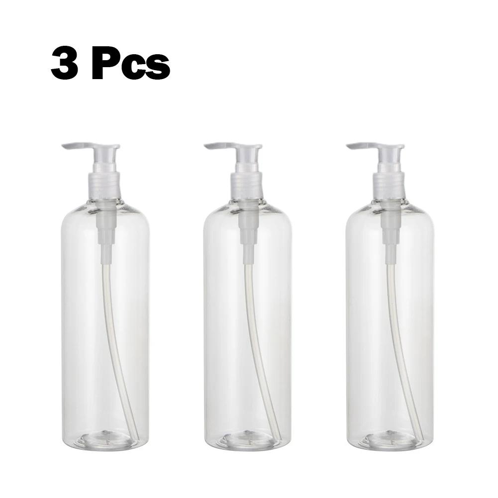 Bathroom Home Bottles Soap Dispenser Shower Storage Transparent 3pcs 500ml Container Cream Lotion Portable Pump