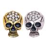 Stylish Skull Brooch Sturdy Alloy Gothic Jewelry for Women Detailed Designs Secure Pin Daily Party Gift