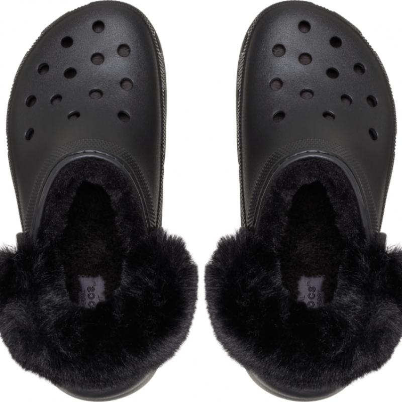 Crocs Classic Platform Fuzz Lined Clog 212854 001