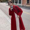 Women's Mid-Length Wool Coat with Doll Collar - 2025 Autumn/Winter Korean Style