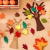 96Pcs Fall Felt Tree Ornament Kit Detachable Maple Leaf Acorn Diy Thanksgiving Classroom Wall Decor Kids Educational Craft Toy