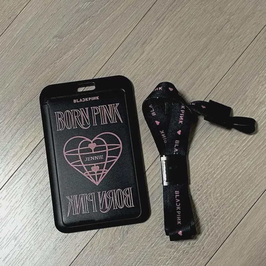  Blackpink Bone Pink Laniard Card Holder Set 