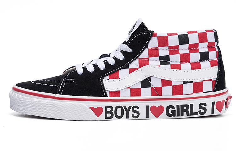 Vans Sk8-Mid Checkerboard - I Heart 36