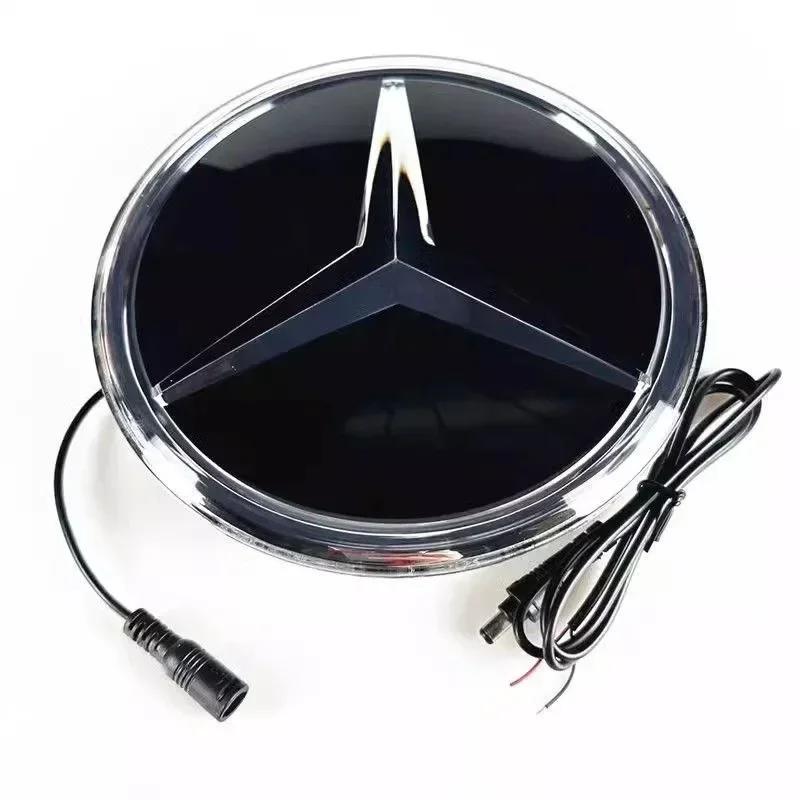 Car Front Grill Logo Light 3D LED Badge For Mercedes Benz W447 V-class VITO Emblem Luminous Decorative Light