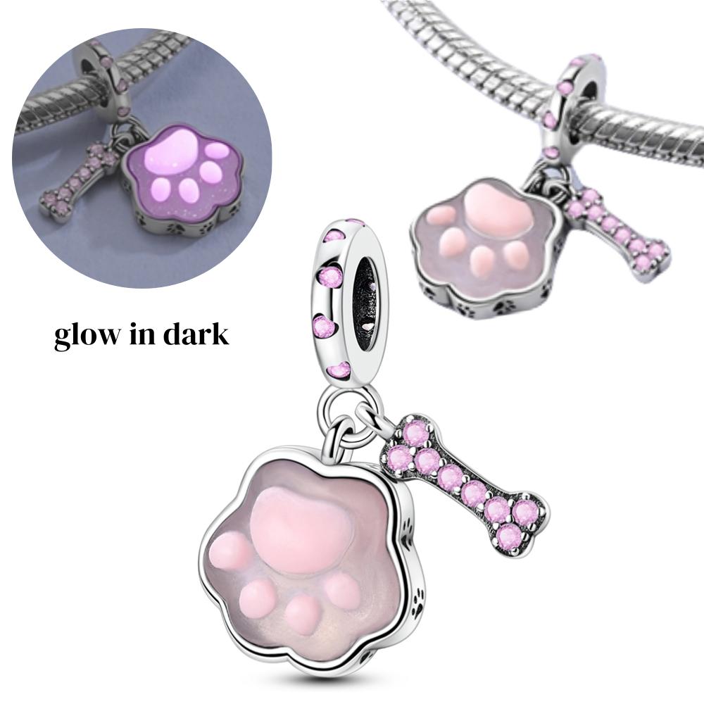 Copper Starry Night By Van Gogh Charms Bead Cz Zircon Whale Cat Pendant Fit Original Bracelet Necklace Diy Jewelry