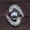 High End Ladies' Dazzling Pearl Ring, New Jewelry, Dazzling European And American Design Sense, Personalized Design Jewelry