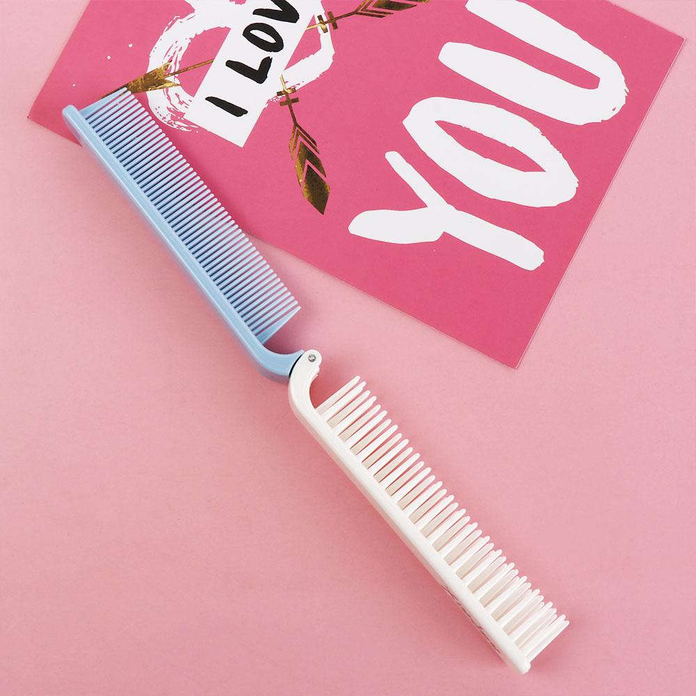 Massage Reise Haarbürste Haarpflege Faltbarer Kamm Haarkamm 2 in 1 Faltkamm Reise