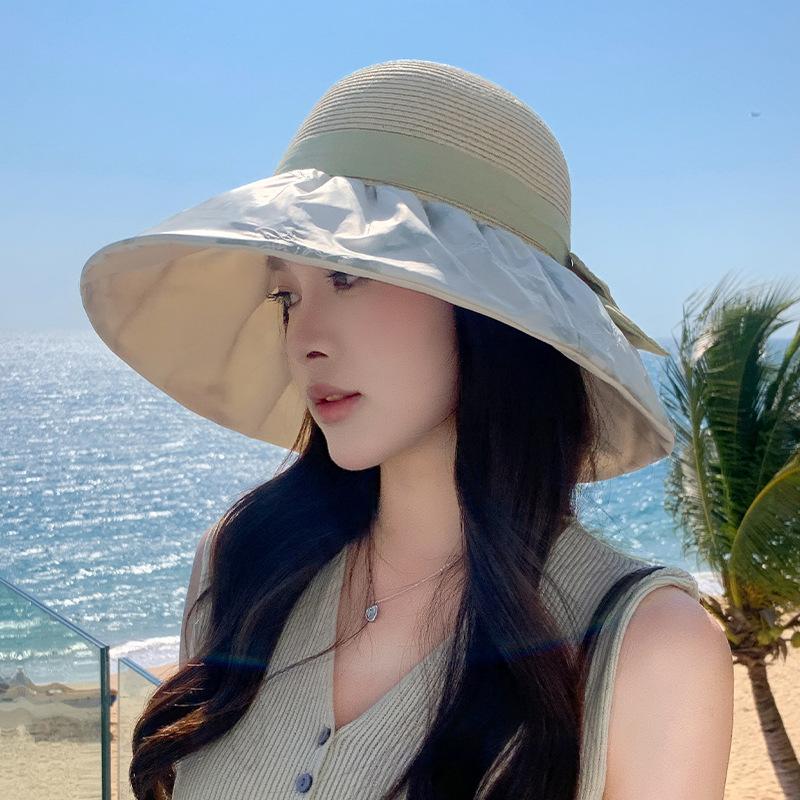 

New bucket hat summer eaves sun hat seaside versatile sun hat UV protection face hat One Size світло-зелений колір