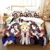 3D Anime The Ryuo's Work Is Never Done! Printed Bed Set Duvet Cover Pillowcase Bedding Set Bed Linen Sheet Quilt Cover Full Size