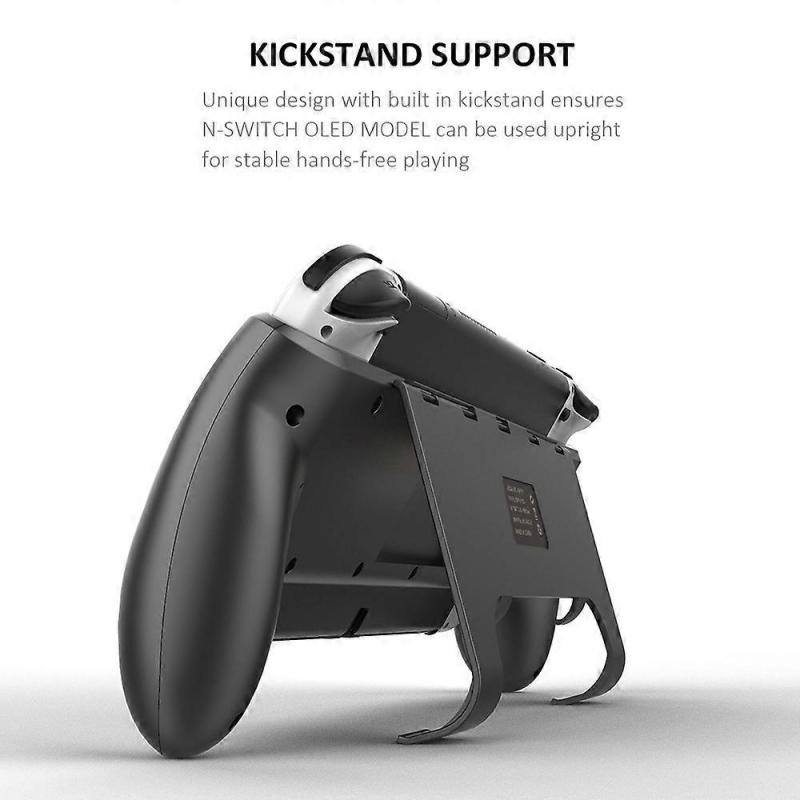 JYS NS218 For Nintendo Switch OLED Game Console ABS Hand Grip Kickstand Case with Game Card Holder