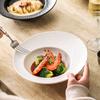 Meteor Shower Wide-Brimmed Ceramic Soup Bowl - Elegant Design for Western Cuisine and Vegetables