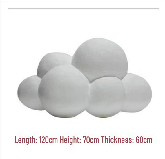 Foam Cloud Hanging Ornaments for Visual Merchandising and Store Display