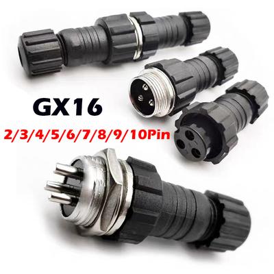 5/20Sets GX16 Aviation Stecker M16 Wasserdichte Rückmutter Docking Männlich & Weiblich Stecker Und Buchse 2/3/4pin 5pin 6pin 7pin 8pin 9pin
