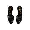 GUCCI Slide Slippers Women's Black 593389 CLG00 1000