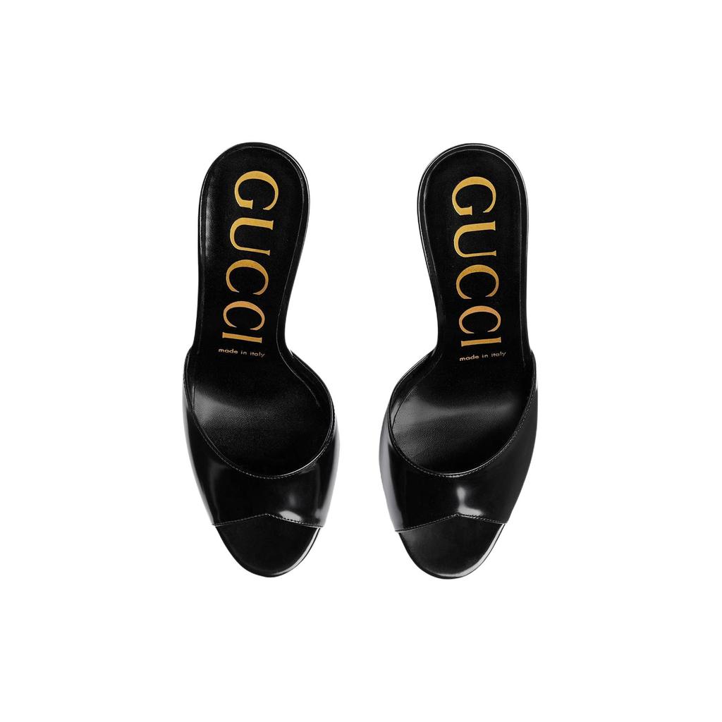 GUCCI Slide Slippers Women's Black 593389 CLG00 1000