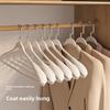 5pcs Heavy-Duty No-Residue Anti-Slip Brushed Metal Clothes Hangers with Wide Shoulder Design Finish Clothes Hangers Organizer