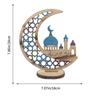 Eid Wooden Moon Muslim Themed Adorn Chic Crafts Home Decor Household Mubarak Festival Ornaments Party Light