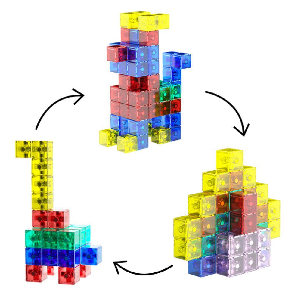 Kunststoff Puzzle Bauspielzeug Magnetisches STEM Spielzeug Bausteine Würfel Magnetischer Würfel Kinderspielzeug
