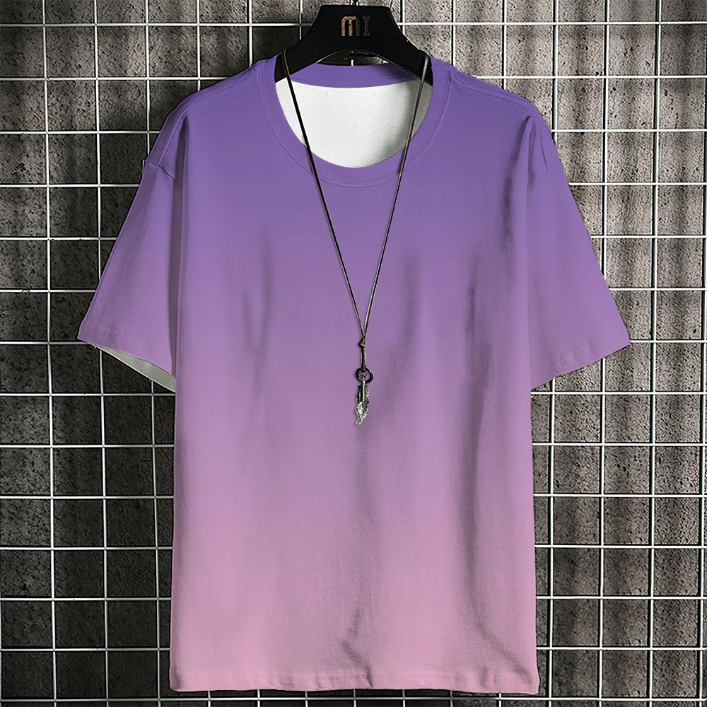 Letní pánské tričko Gradient 3D tisk vzor Jednoduchý trend Klasický street Styl Designer Pánské oblečení Běžné Top