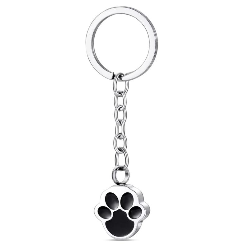 Paws Print Cremation Jewelry Stainless Steel Urn Pendants Double Use As Pet Memorials Keepsakes