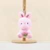 Cute Cartoon Plush Bunny Keychain With Ultra Soft Short Fur For Bag Decoration