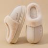 New Winter Warm Couple Style Concise Fluffy Slippers Women Men Non-slip Soft Cosy Slides Indoor Mule Ladies' Home Cotton Shoes