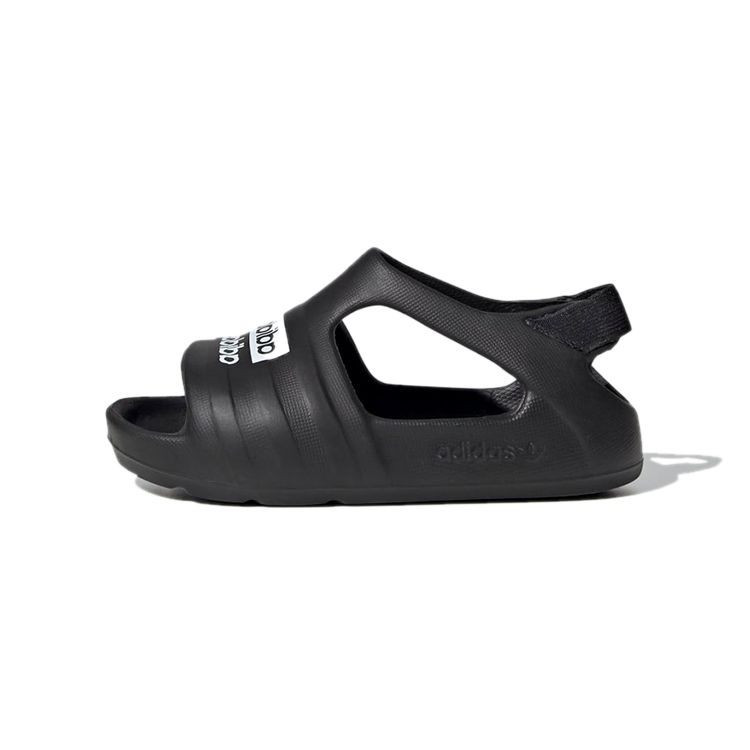 Adidas Originals Adilette Series Play Comfortable Versatile Low-Top Shoes Baby Shoes Black EF6237